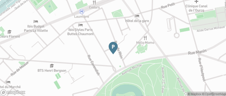 Carte parking Saemes Mairie du 19e