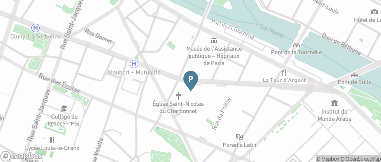 Carte parking Saemes Maubert Collège des Bernardins