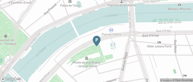 Carte parking Saemes Quai Branly