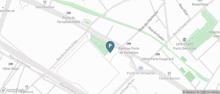 Carte parking Saemes Porte de Versailles