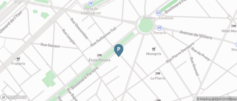 Carte parking Saemes Pereire