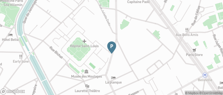 Carte parking Saemes Hôpital St Louis