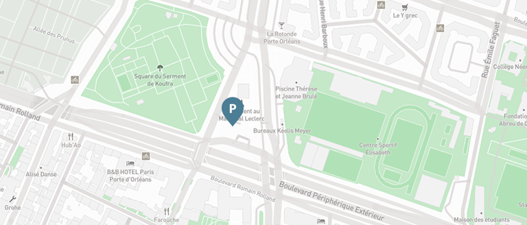 Carte Dekstop parking Porte d'Orléans