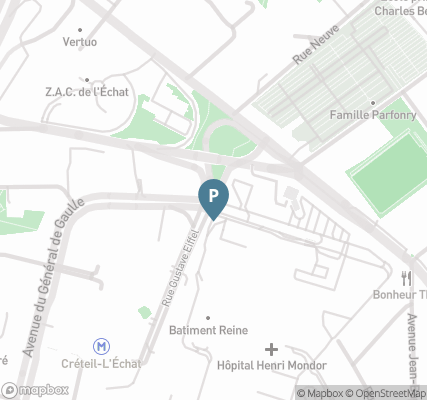 Carte parking Saemes Hôpital Henri Mondor