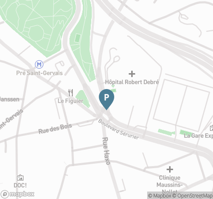 Carte parking Saemes Hôpital Robert Debré