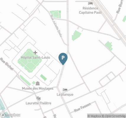 Carte parking Saemes Hôpital St Louis