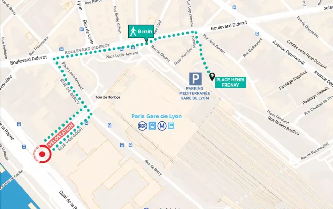 ​Parking Méditerranée - Vélostation Van Gogh