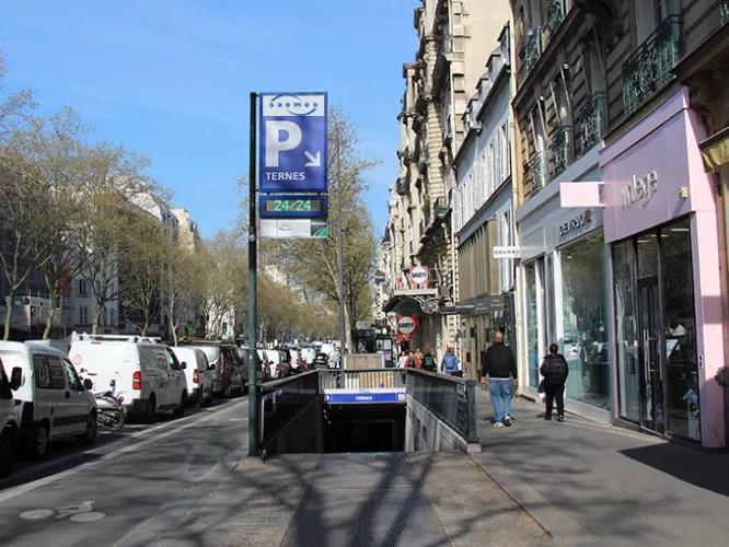 Entrée parking Saemes Ternes