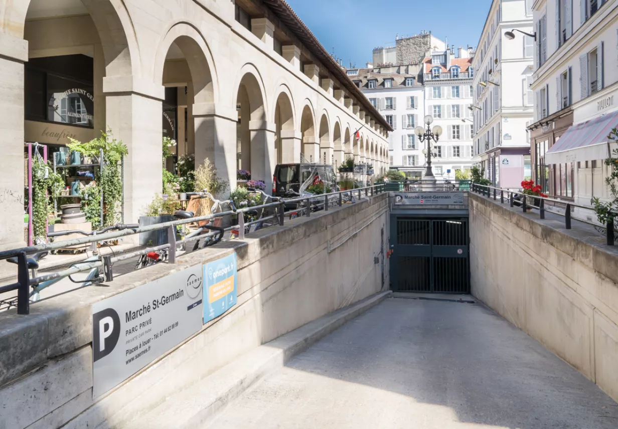 Parking Marché St Germain entrée