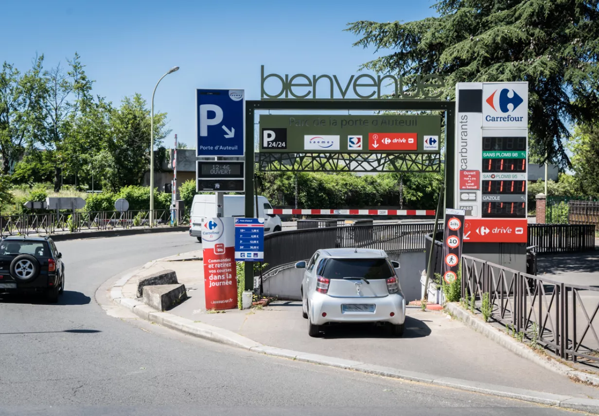 Parking Porte d'Auteuil entrée