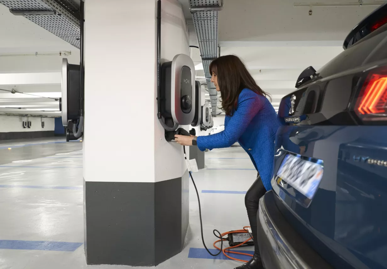 Bornes électriques parking Madeleine