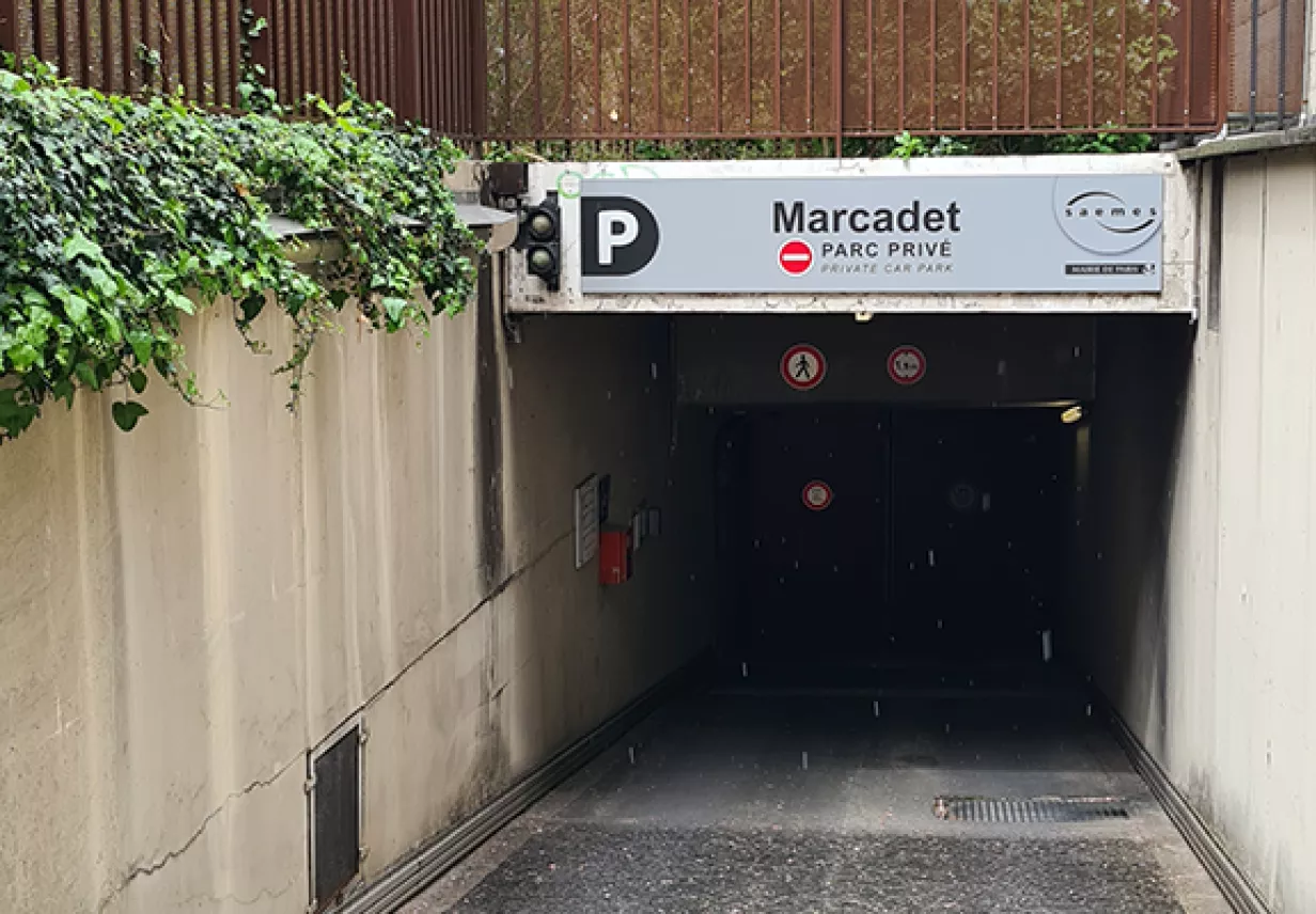 Parking Marcadet entrée